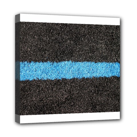 Black Blue Lawn Mini Canvas 8  X 8  (framed) by hlehnerer