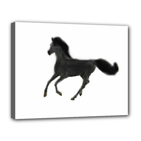 Running Horse Canvas 14  X 11  (framed) by mysticalimages