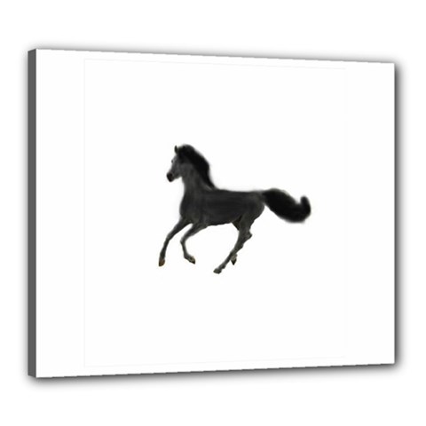 Running Horse Canvas 24  X 20  (framed) by mysticalimages