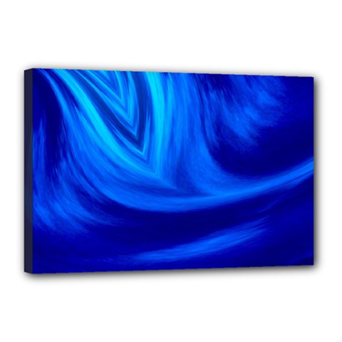 Wave Canvas 18  X 12  (framed) by Siebenhuehner