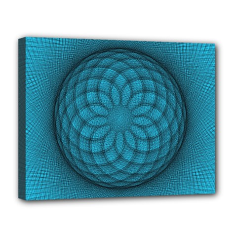 Spirograph Canvas 14  X 11  (framed) by Siebenhuehner