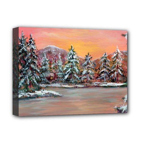  jane s Winter Sunset   By Ave Hurley Of Artrevu   Deluxe Canvas 16  X 12  (stretched)  by ArtRave2