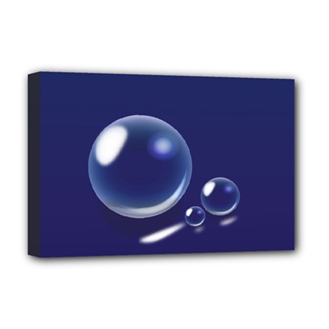 Bubbles 7 Deluxe Canvas 18  X 12  (framed) by NickGreenaway