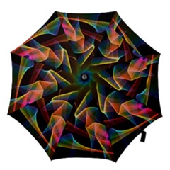 Crystal Rainbow, Abstract Winds Of Love  Hook Handle Umbrella (large) by DianeClancy