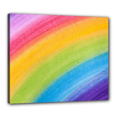 Acrylic Rainbow Canvas 24  X 20  (framed) by StuffOrSomething