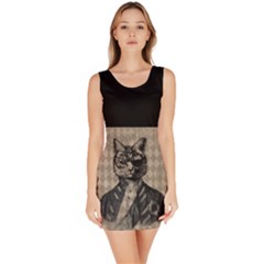 Harlequin Cat Bodycon Dress by StuffOrSomething