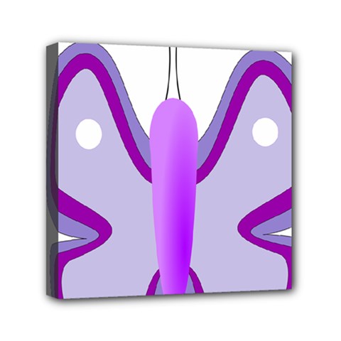 Cute Awareness Butterfly Mini Canvas 6  X 6  (framed) by FunWithFibro