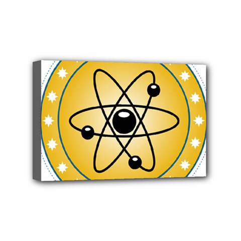 Atom Symbol Mini Canvas 6  X 4  (framed) by StuffOrSomething