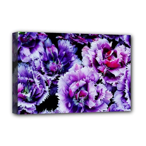 Purple Wildflowers Of Hope Deluxe Canvas 18  X 12  (framed) by FunWithFibro