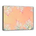 Peach Spring Frost On Flowers Fractal Canvas 16  x 12  (Framed) View1