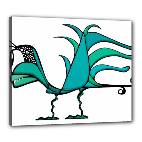 Fantasy Bird Canvas 24  X 20  (framed) by dflcprints