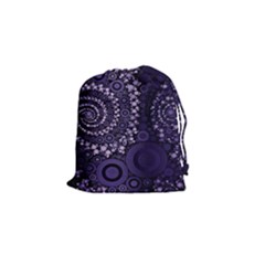 Deep Purple Swirls Drawstring Pouch (small) by OCDesignss