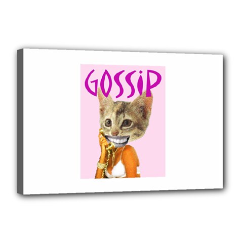 Gossip Canvas 18  X 12  (framed) by AnimalsLol