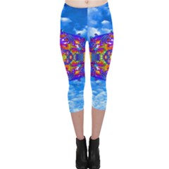 Sky Horizon Capri Leggings  by icarusismartdesigns