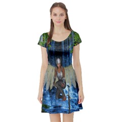 Magic Sword Short Sleeved Skater Dress by icarusismartdesigns