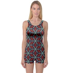 Cubes Pattern Abstract Design Women s Boyleg Swimsuit by LalyLauraFLM