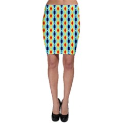 Yellow Chains Pattern Bodycon Skirt by LalyLauraFLM