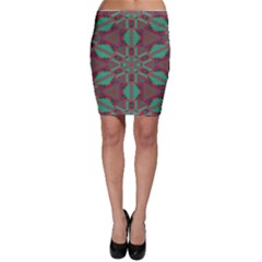 Green Tribal Star Bodycon Skirt by LalyLauraFLM