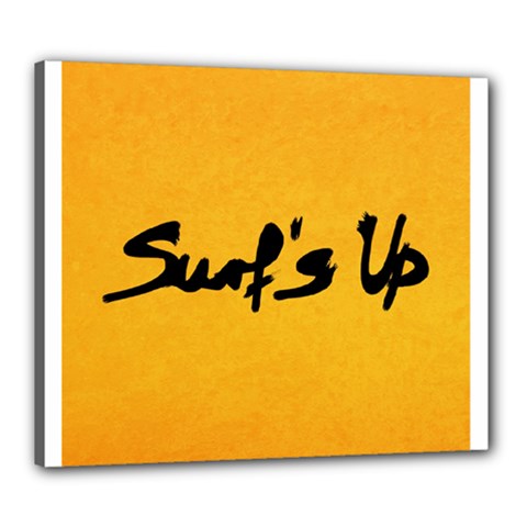 Surf s Up Canvas 24  X 20  (framed) by Spikoli