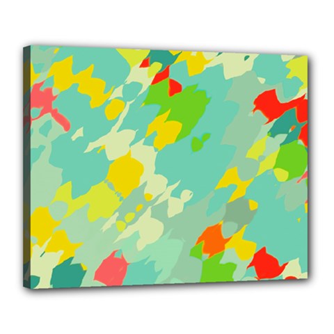 Smudged Shapes Canvas 20  X 16  (stretched) by LalyLauraFLM