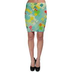 Smudged Shapes Bodycon Skirt by LalyLauraFLM