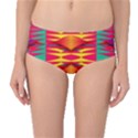 Colorful tribal texture Mid-Waist Bikini Bottoms View1