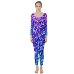 Glitter Ocean Bokeh Long Sleeve Catsuit by KirstenStarFashion