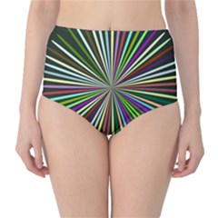 Colorful Rays High-waist Bikini Bottoms by LalyLauraFLM