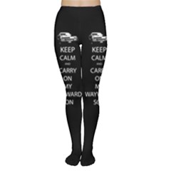 Keep Calm And Carry On My Wayward Son Tights by TheFandomWard