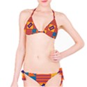 Shapes and stripes symmetric design Bikini set View1