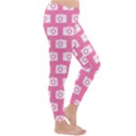 Pink Modern Chic Vector Camera Illustration Pattern Winter Leggings View3