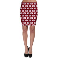 Modern Chic Vector Camera Illustration Pattern Bodycon Skirts by GardenOfOphir