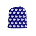 Cute Whale Illustration Pattern Drawstring Pouches (Large)  View1