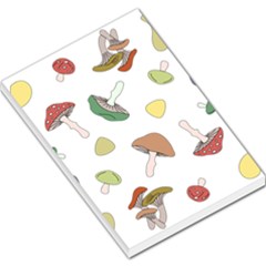 Mushrooms Pattern 02 Large Memo Pads by Famous