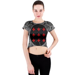 Occult Theme #2 Crew Neck Crop Top by Lab80