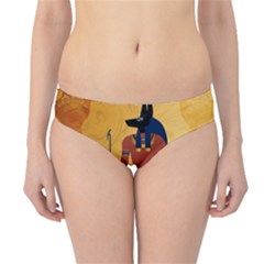 Anubis, Ancient Egyptian God Of The Dead Rituals  Hipster Bikini Bottoms by FantasyWorld7