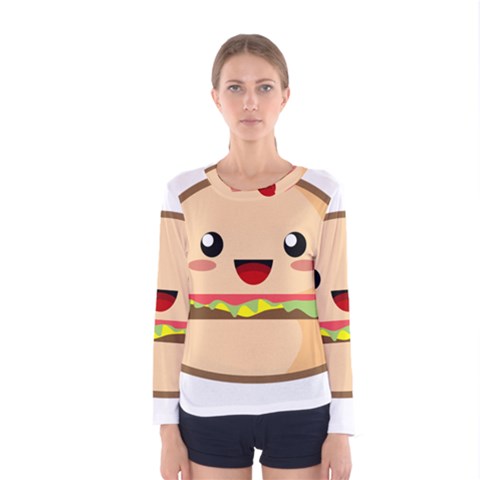 Kawaii Burger Women s Long Sleeve T-shirts by KawaiiKawaii