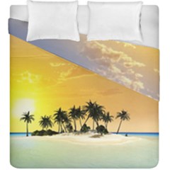 Beautiful Island In The Sunset Duvet Cover (king Size) by FantasyWorld7