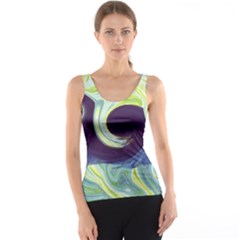 Abstract Ocean Waves Tank Tops by digitaldivadesigns