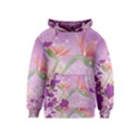 Wonderful Flowers On Soft Purple Background Kid s Pullover Hoodies View1