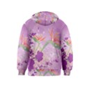 Wonderful Flowers On Soft Purple Background Kid s Pullover Hoodies View2