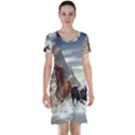 Beautiful Horses Running In A River Short Sleeve Nightdresses View1