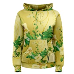 Wonderful Soft Yellow Flowers With Leaves Women s Pullover Hoodies by FantasyWorld7