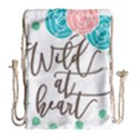 Wild At Heart Flowers Drawstring Bag (Large) View1