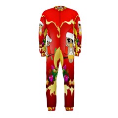 Funny, Cute Christmas Owl  With Christmas Hat Onepiece Jumpsuit (kids) by FantasyWorld7