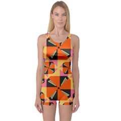 Windmill In Rhombus Shapes Women s Boyleg One Piece Swimsuit by LalyLauraFLM