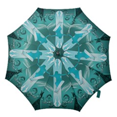 Snowboarder With Snowboard Hook Handle Umbrellas (large) by FantasyWorld7