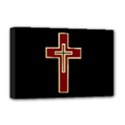 Red Christian cross Deluxe Canvas 18  x 12  (Stretched) View1