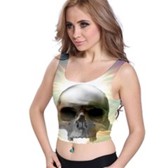 Skull Sunset Crop Top by icarusismartdesigns