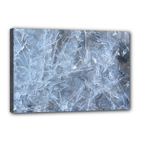 Watery Ice Sheets Canvas 18  X 12  by trendistuff